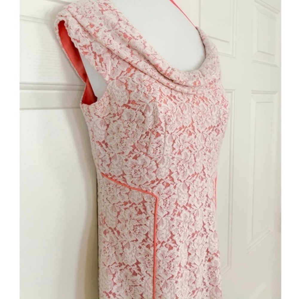 Antonio Melani Cream lace and Peach dress size 4